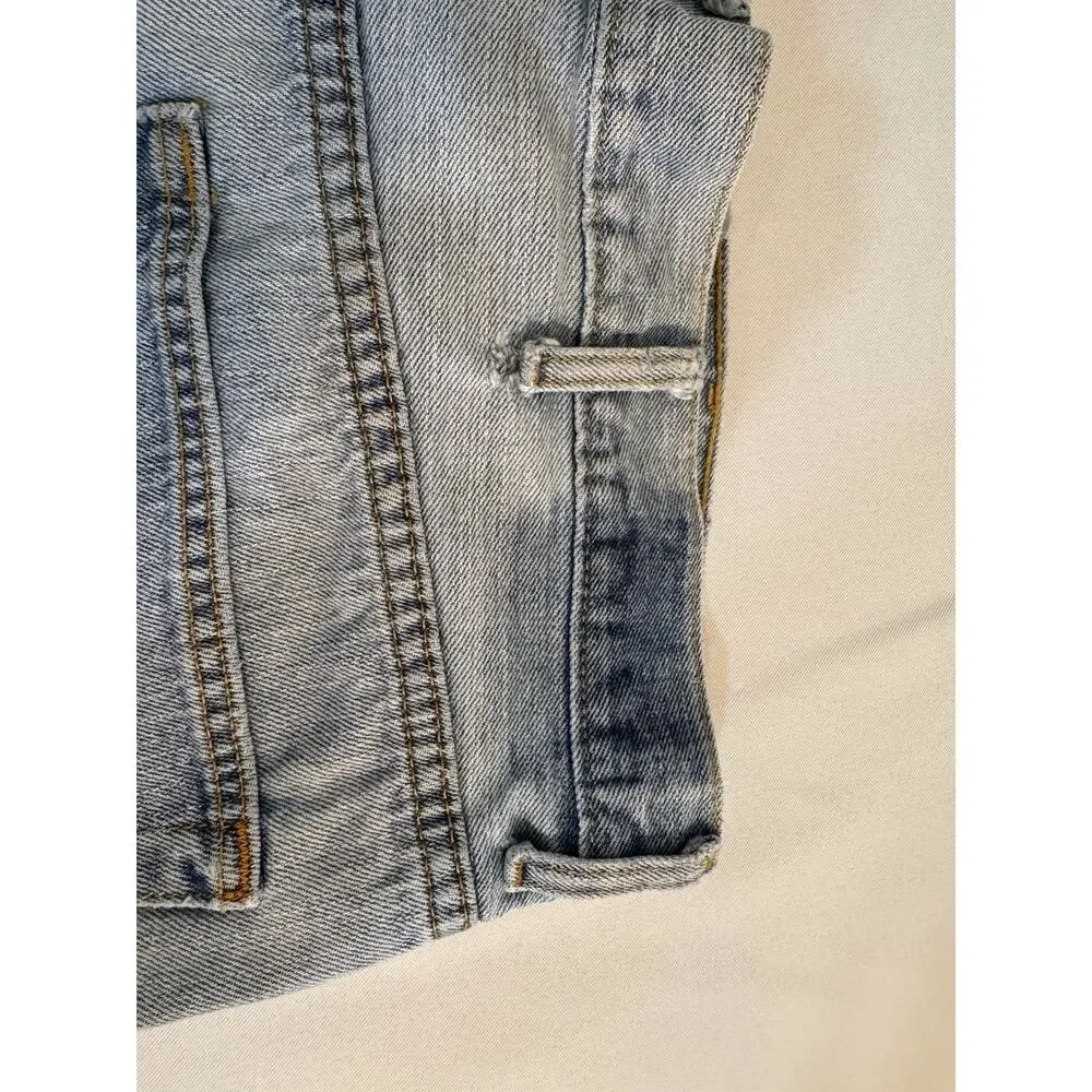 Levi's 550 Denim Jeans Relaxed Fit 42x30 Broken In No Patch Busted Hem Work LY23